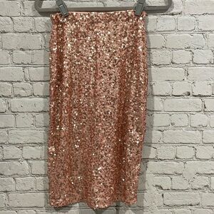 Pretty Guide Small Sequin Skirt Rose Gold Blush